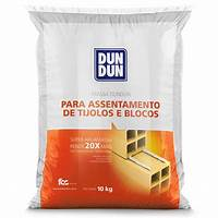 Argamassa para Assentamento de Tijolos e Blocos DunDun 10kg Argamassa para Assentamento de Tijolos e Blocos DunDun 10kg