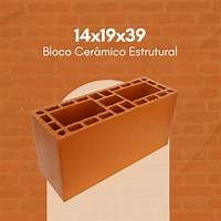 Bloco Cerâmico Estrutural 14x19x39 Bloco Cerâmico Estrutural 14x19x39